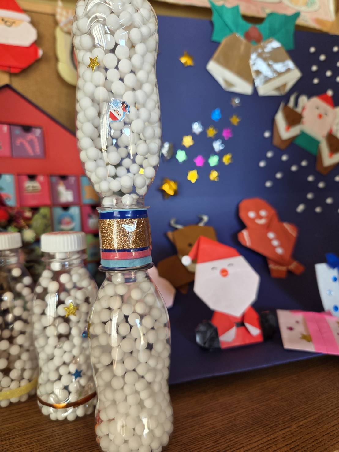 サンタの折り紙作品