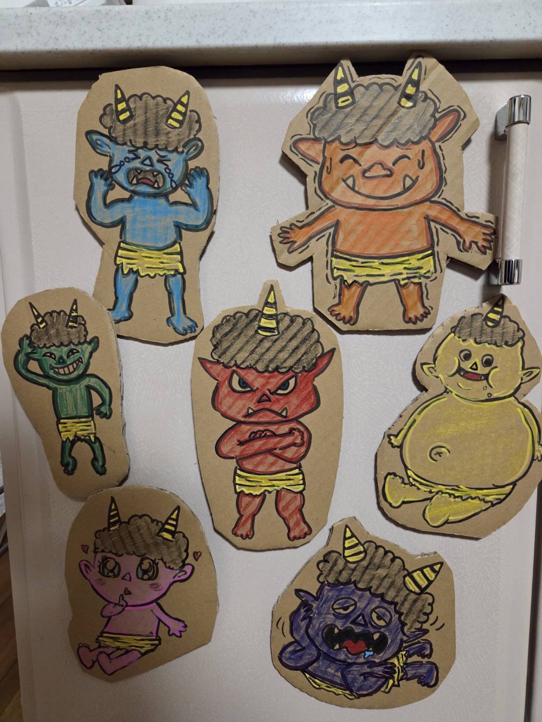 節分にちなんだ活動の準備（鬼のイラスト）