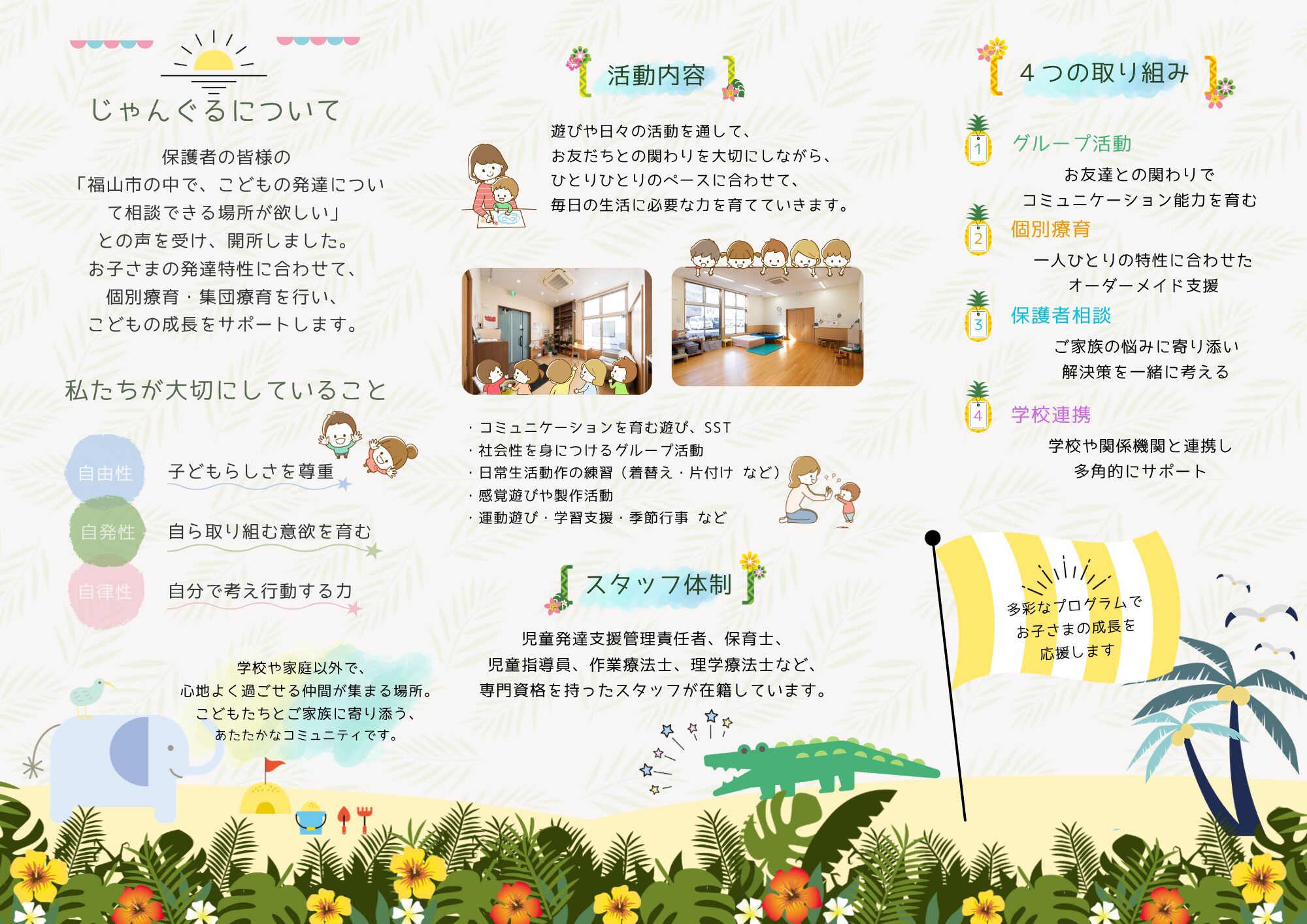 三つ折りリーフレット 裏面